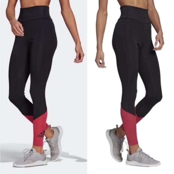 Adidas Mesh Panel Leggings - Picture 2 of 2